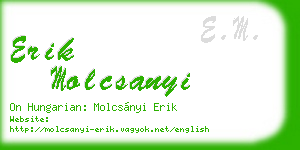 erik molcsanyi business card